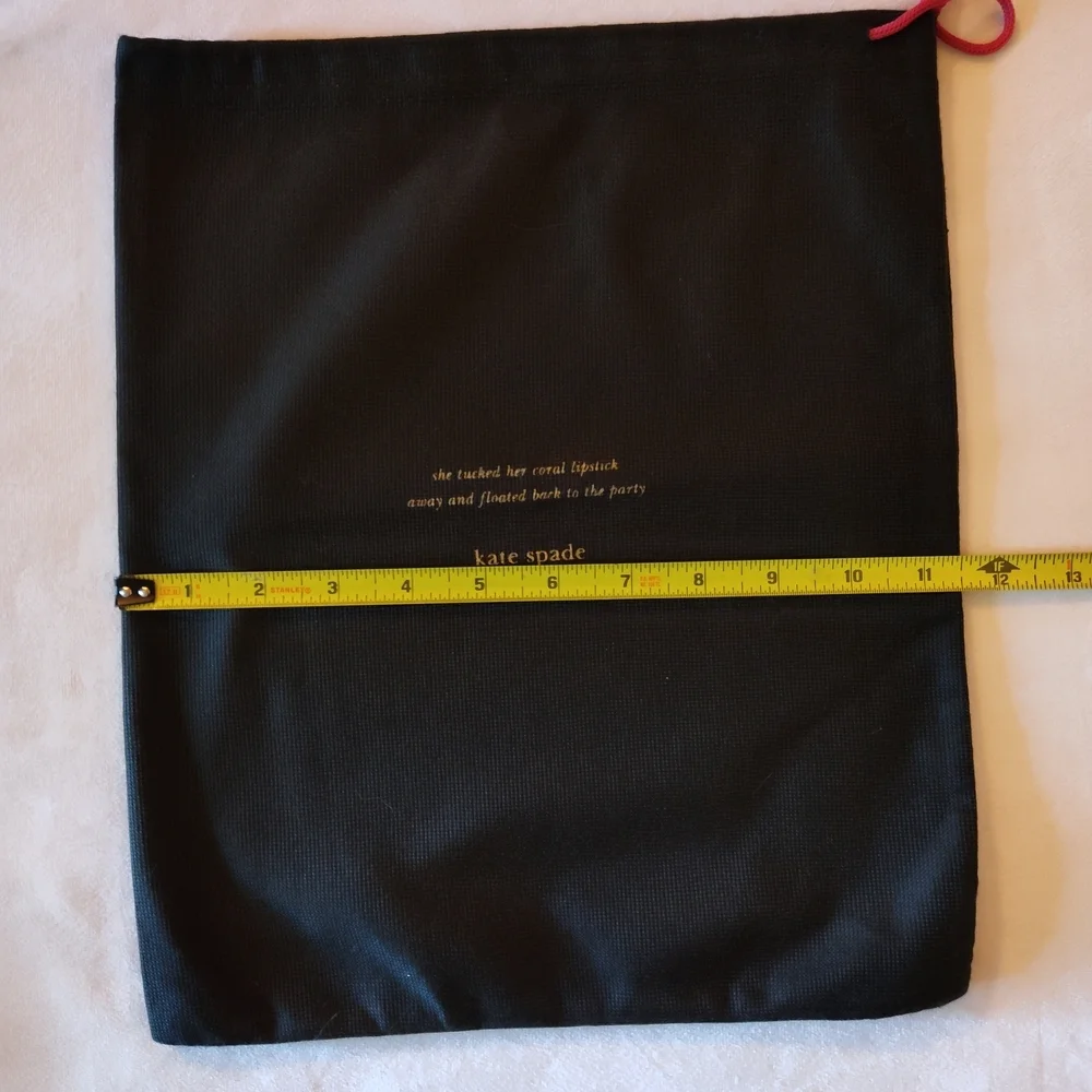 Kate Spade Brown Dust Bag Logo Drawstring Handbag Storage Cover EUC